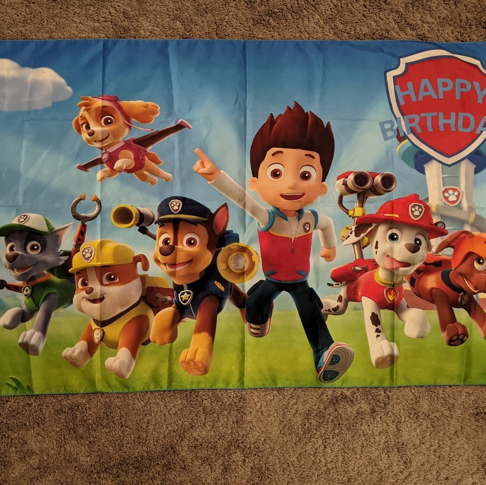 Paw Patrol Happy Birthday Banner